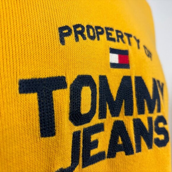 Vintage Tommy Jeans Crewneck Sweatshirt Mens Size 2XL Gold Embroidered - Picture 3 of 6